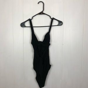 Pool Ribbed Cut Out Bodysuit Sz M